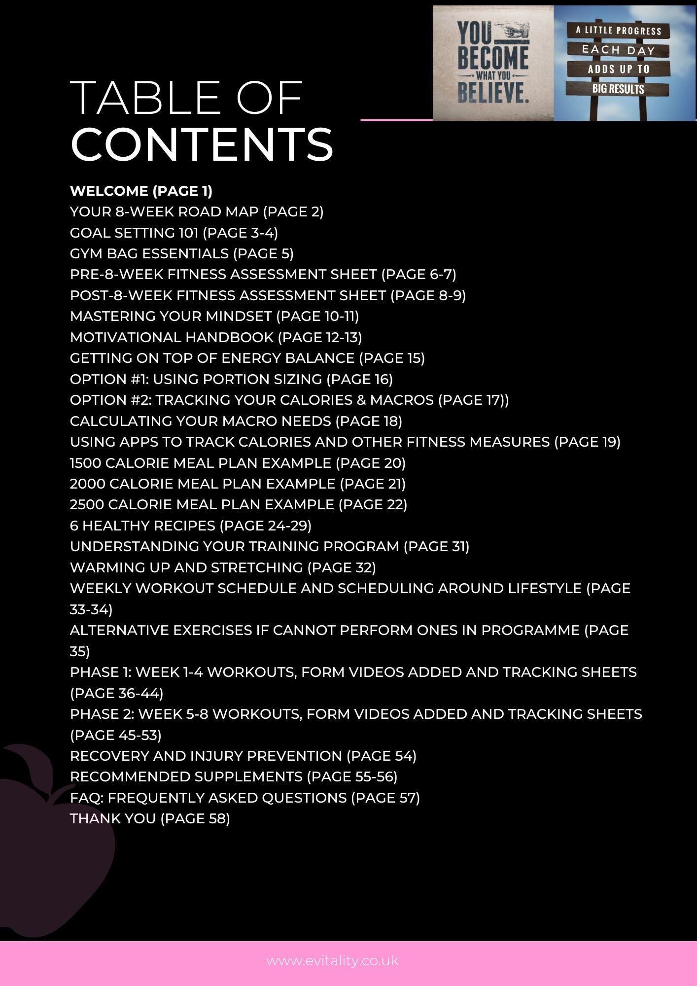 8 Week Fitness Ebook