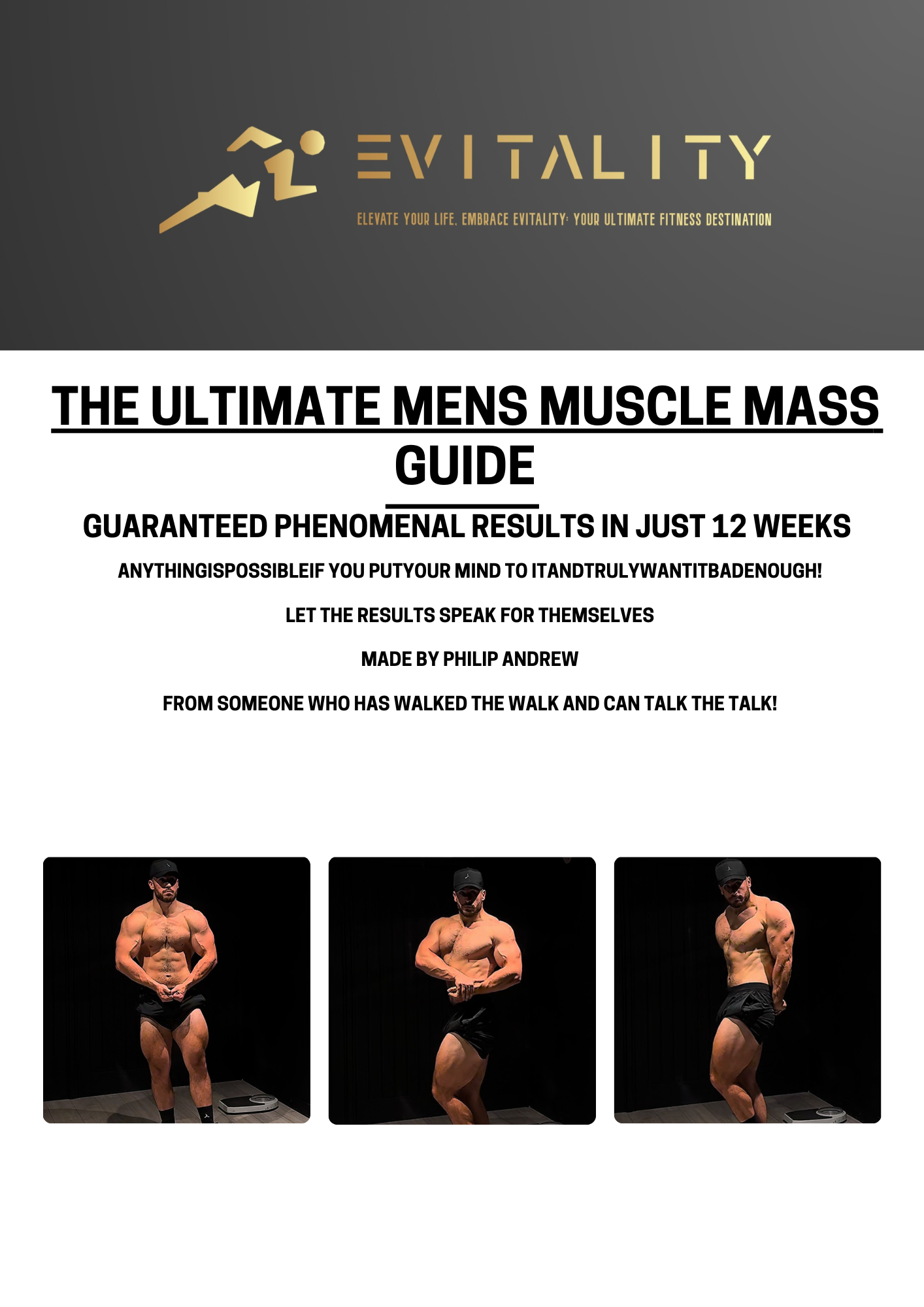MENS 12 WEEK MUSCLE GAIN PROGRAM